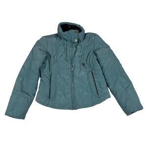 Metropolis by Couloir Women’s Coat Teal Puffer Jacket High Collar & Drawstring